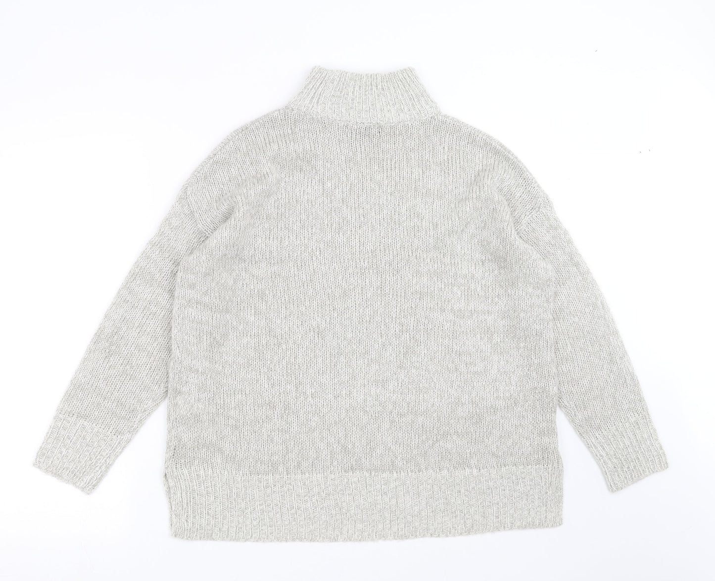 New Look Womens Grey  Knit Pullover Jumper Size M