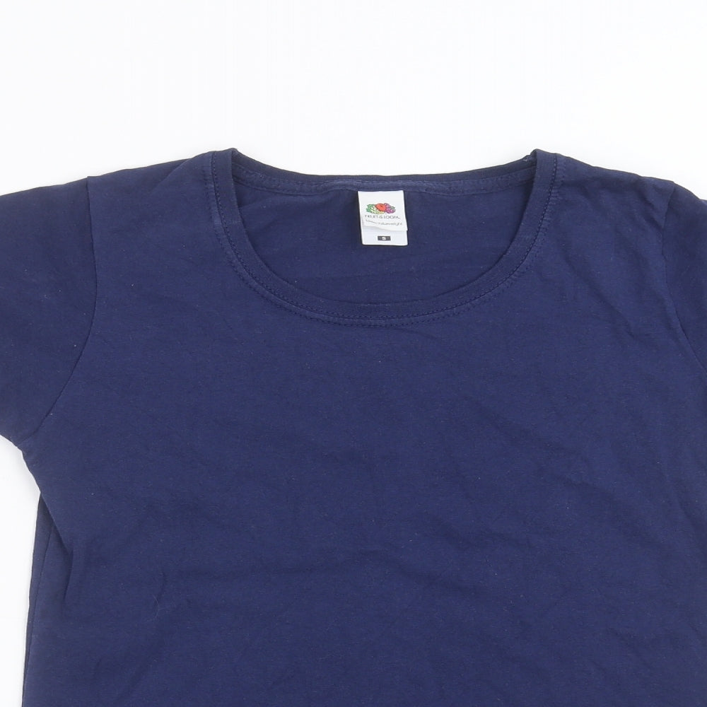 Fruit of the Loom Womens Blue   Basic T-Shirt Size S