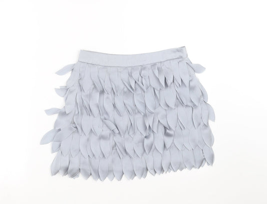 RAVI FAMOUS Womens Grey   Mini Skirt Size M