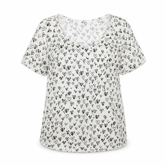 Zara Womens White Geometric Knit Pullover Jumper Size M  - Heart pattern