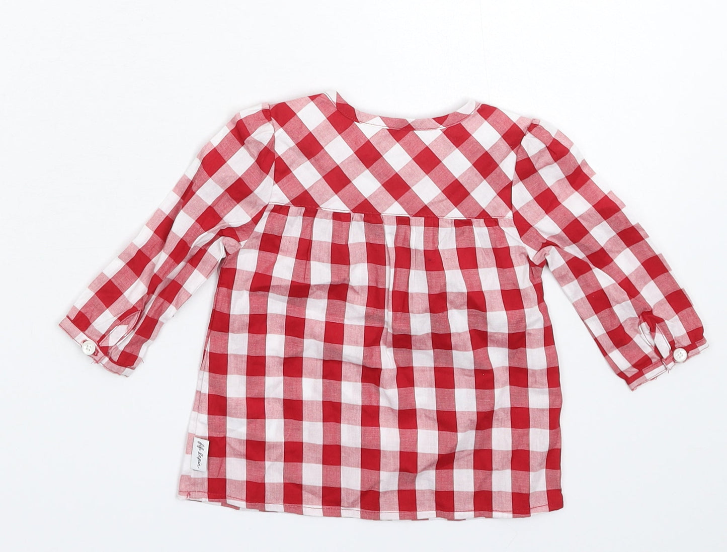 mamas & papas Baby Red Check  Basic Button-Up Size 3-6 Months