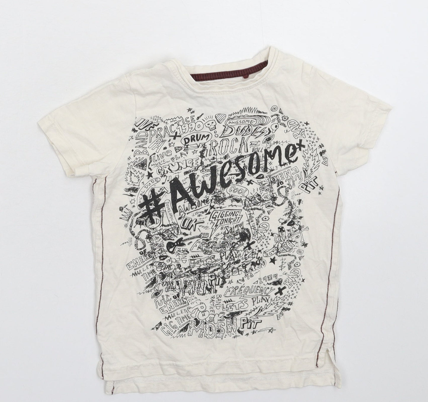 TU Boys White   Basic T-Shirt Size 4 Years