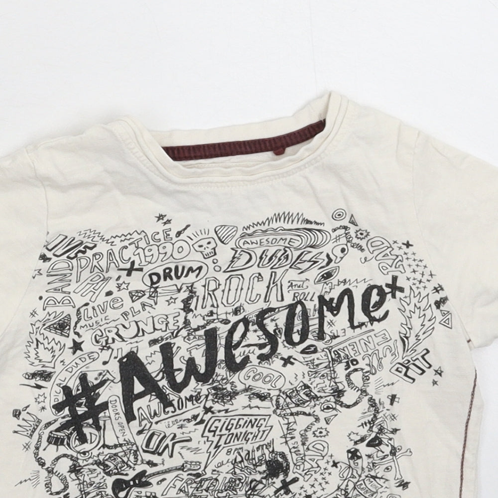 TU Boys White   Basic T-Shirt Size 4 Years