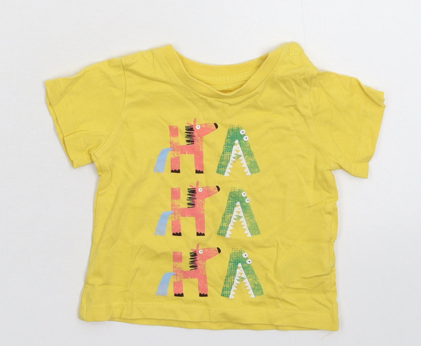 Marks and Spencer Baby Yellow   Basic T-Shirt Size 3-6 Months