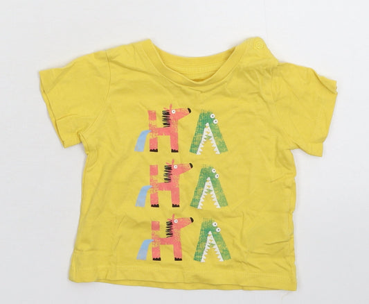 Marks and Spencer Baby Yellow   Basic T-Shirt Size 3-6 Months
