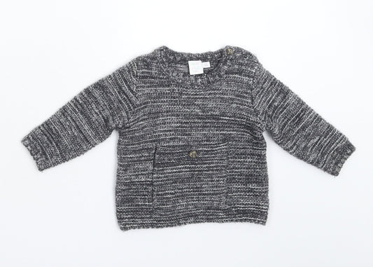 Mini Club Baby Grey  Knit Pullover Jumper Size 3-6 Months