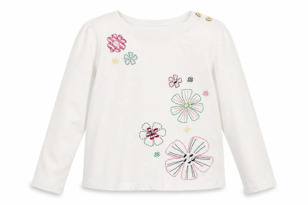 Gap Kids Girls White   Basic T-Shirt Size 10 Years