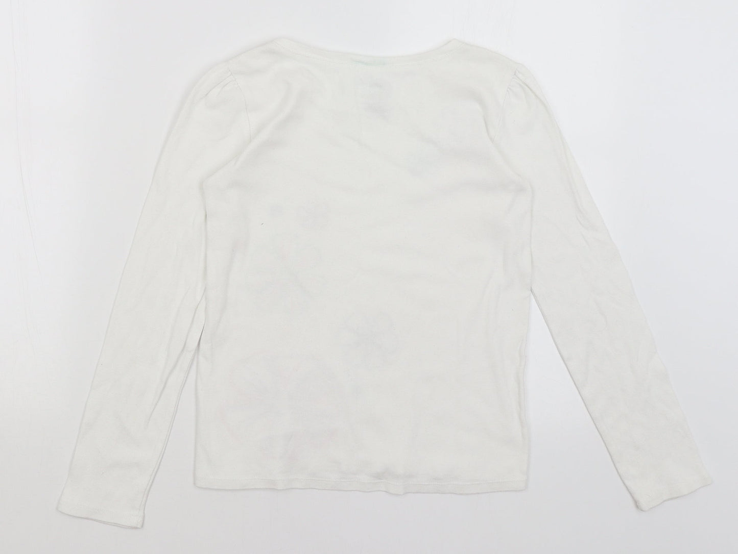 Gap Kids Girls White   Basic T-Shirt Size 10 Years
