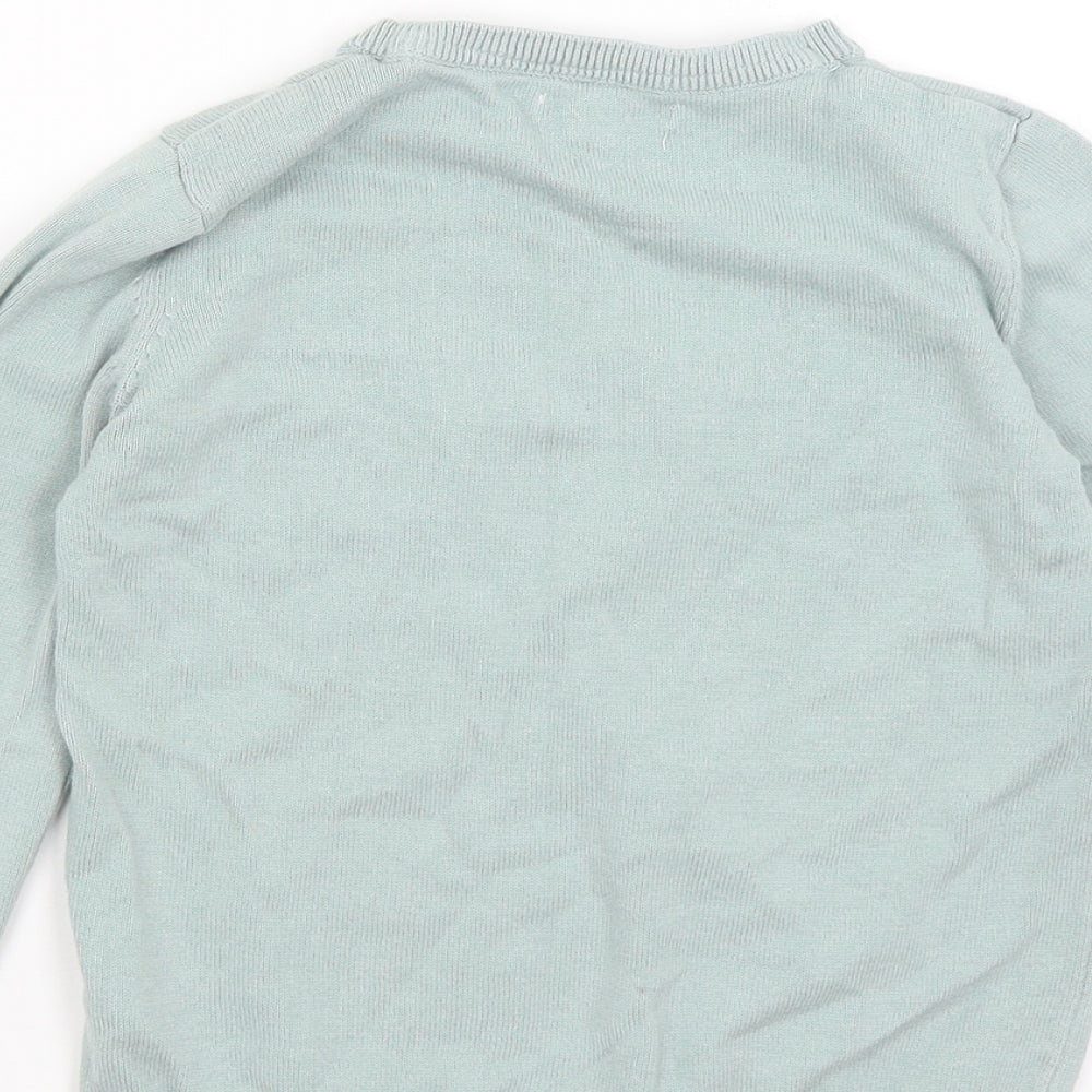 Primark Girls Green   Pullover Jumper Size 6-7 Years  - Butterflies