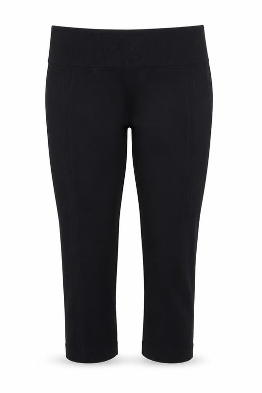WorkOut Womens Black   Cropped Leggings Size 10 L19 in