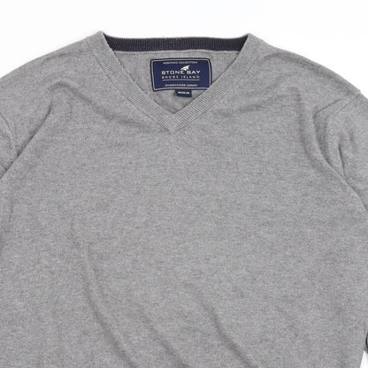 Preloved Stone Bay Mens Grey   Pullover Jumper Size S - Detail
