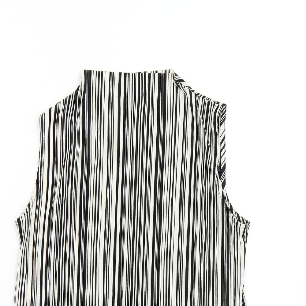 Topshop Womens Multicoloured Striped  Basic Blouse Size 8