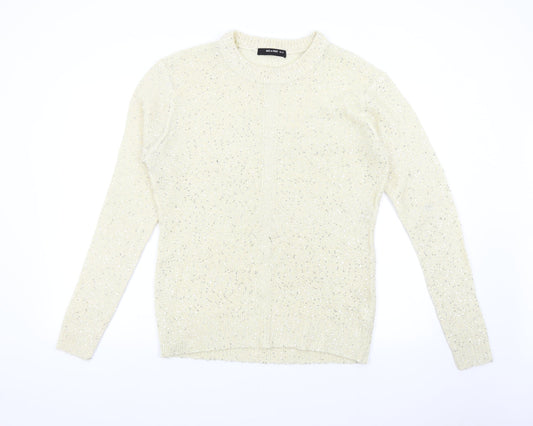 AKD-A-WEST Womens Beige  Knit Pullover Jumper Size 14