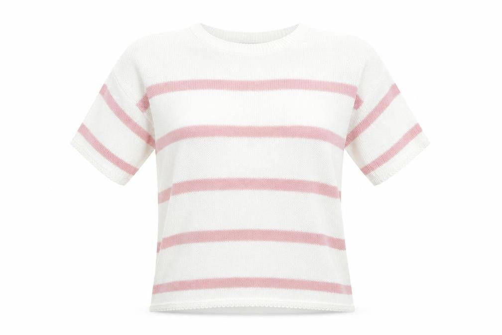 In the Style Womens Pink Striped Knit Pullover Jumper Size 8