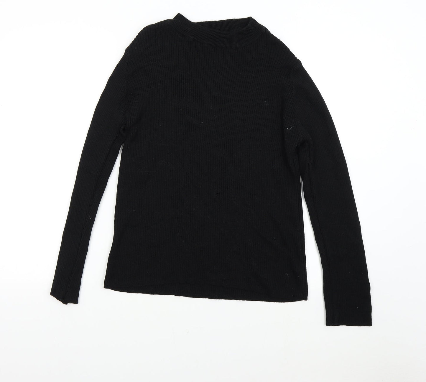 Select Womens Black  Knit Pullover Jumper Size L