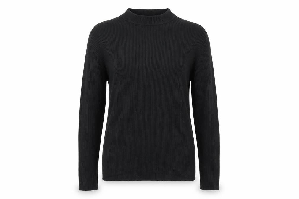 Select Womens Black  Knit Pullover Jumper Size L