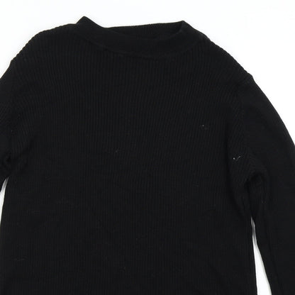 Select Womens Black  Knit Pullover Jumper Size L