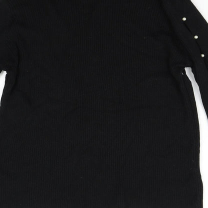 Select Womens Black  Knit Pullover Jumper Size L