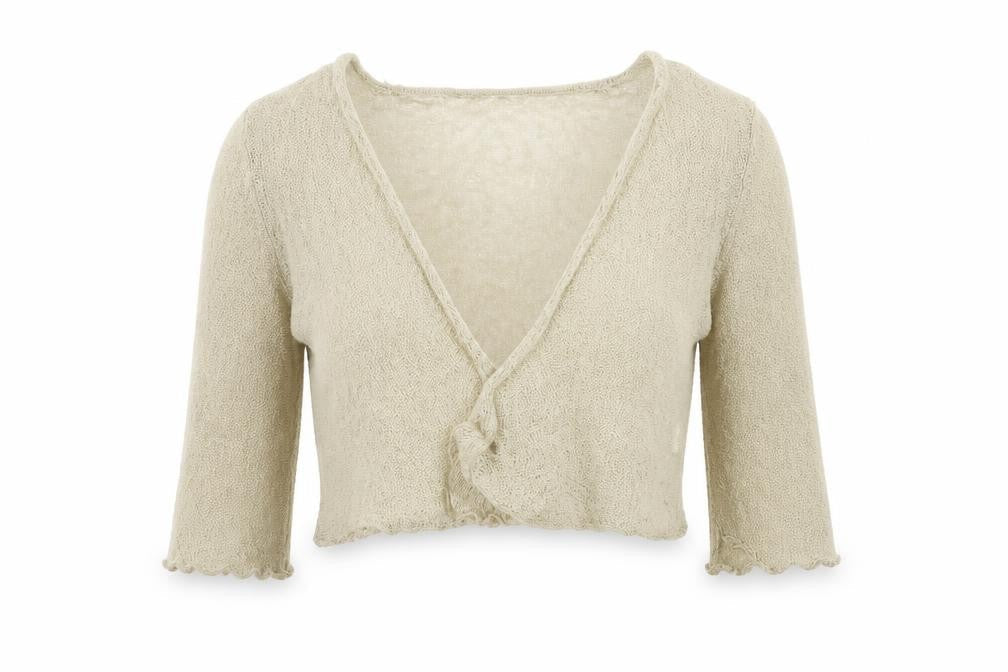Mia Moda Womens Beige   Cardigan Jumper Size M
