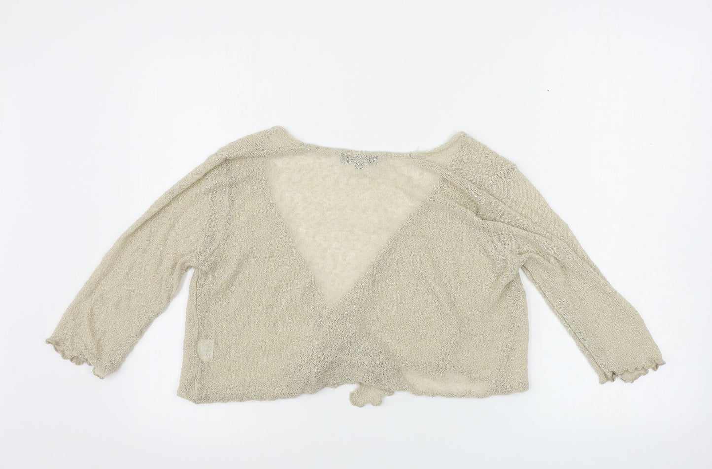 Mia Moda Womens Beige   Cardigan Jumper Size M