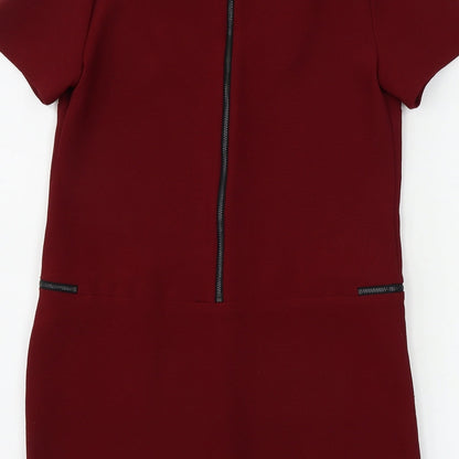 Preloved Topshop  Womens Red   A-Line  Size 8 - Label