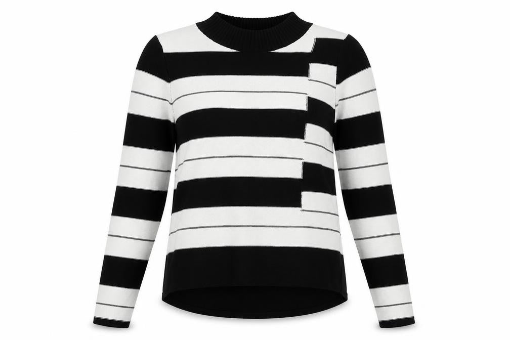 URBAN BLISS  Womens White Striped  Pullover Jumper Size 10