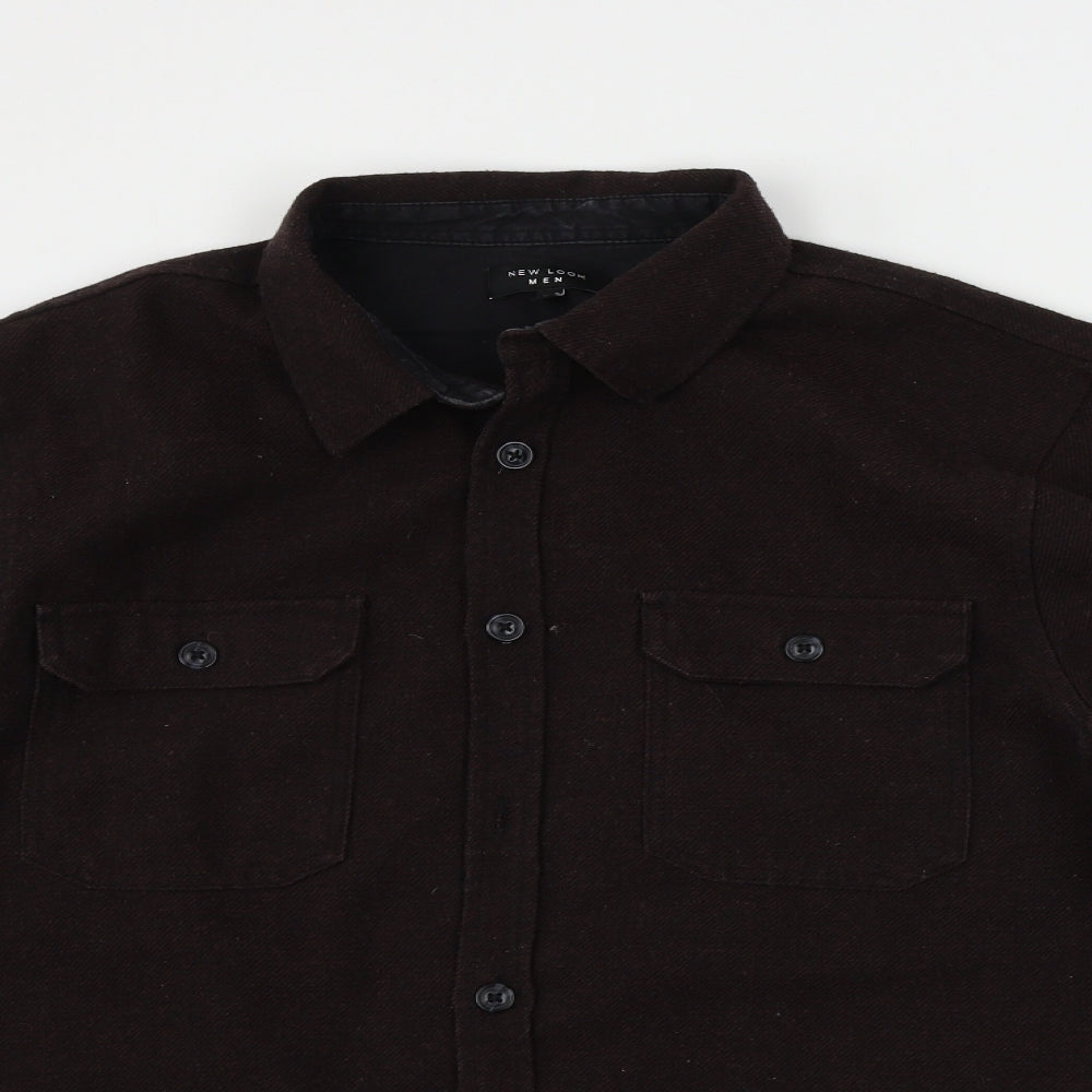 New Look  Mens Brown    Button-Up Size XL