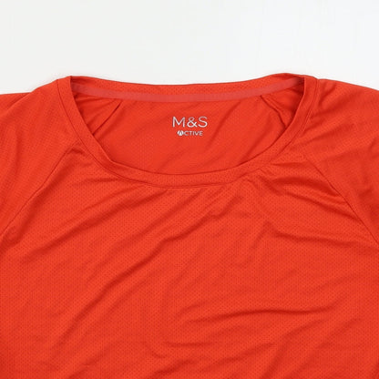 Marks & Spencer  Womens Red   Basic T-Shirt Size 12