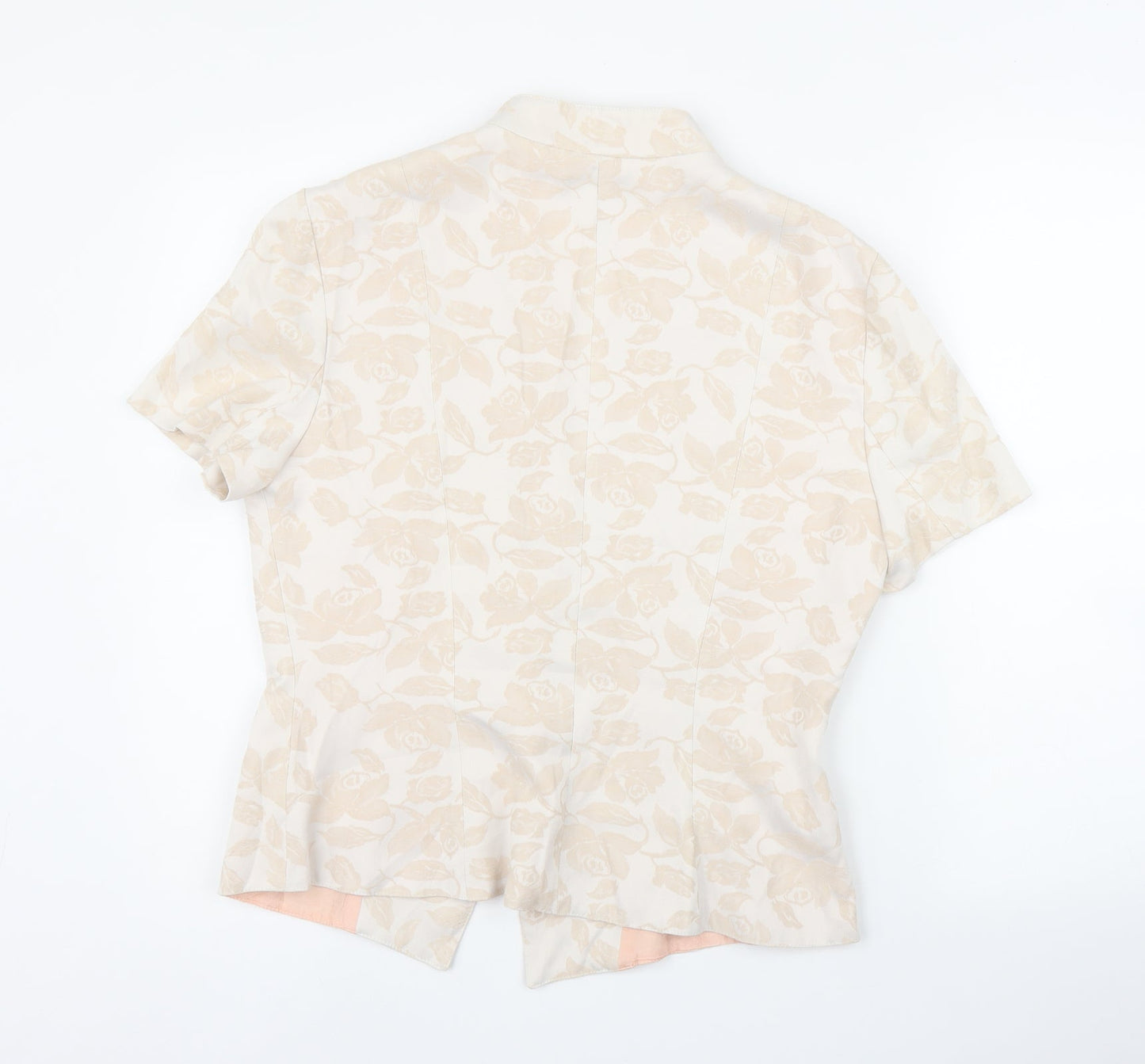 Gardenia Womens Pink Floral  Basic Blouse Size M