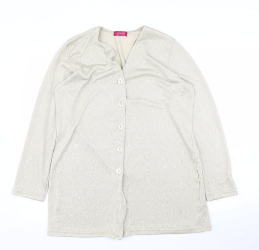 Richards Womens Gold   Cardigan Jumper Size 14