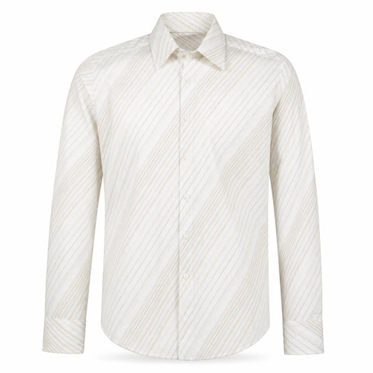 Burton Mens Beige Striped   Button-Up Size L