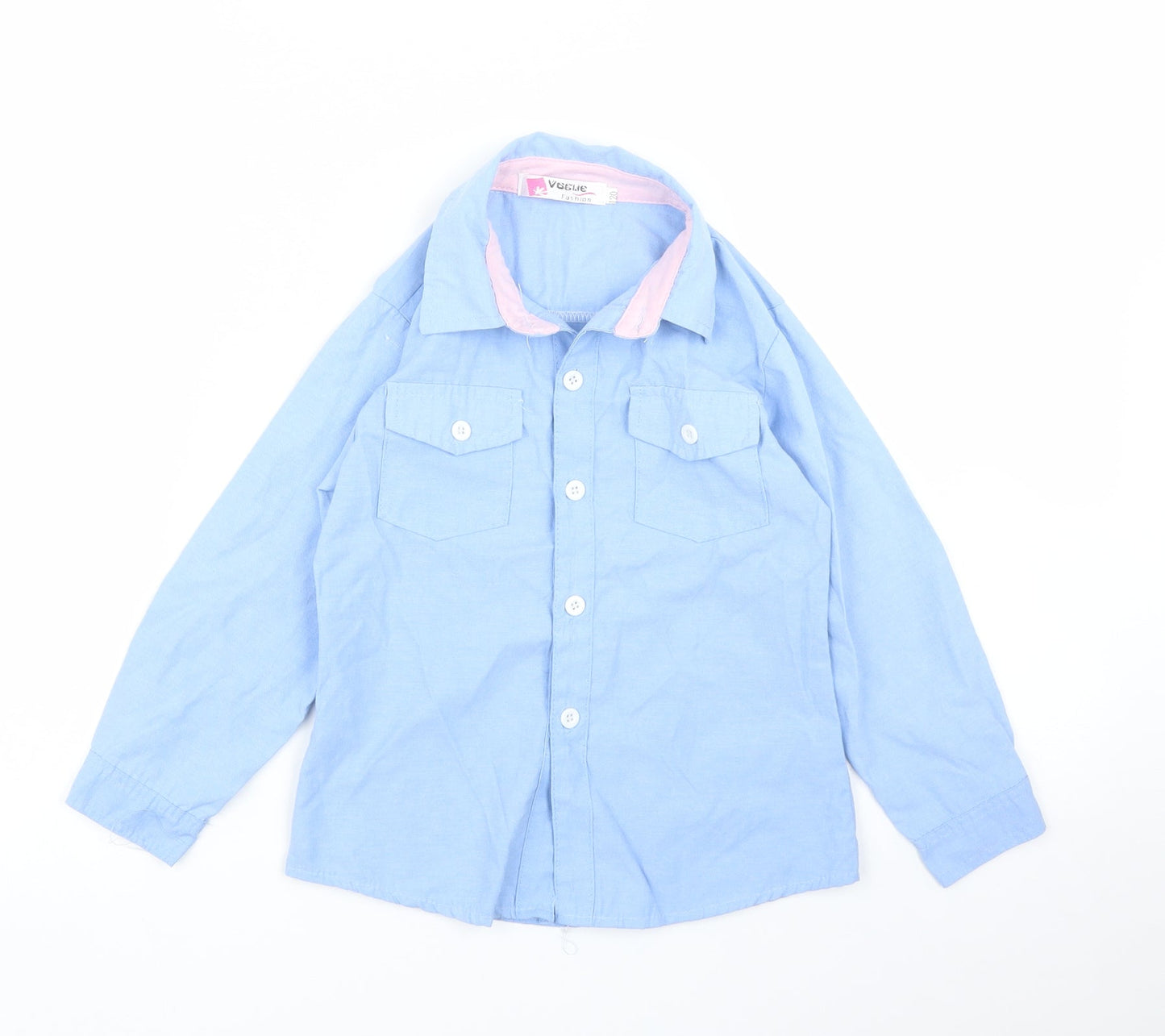 Voswe Girls Blue   Basic Button-Up Size 6 Years