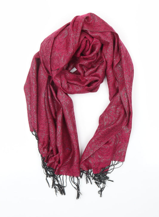 Preworn Unisex Purple Floral   Scarf