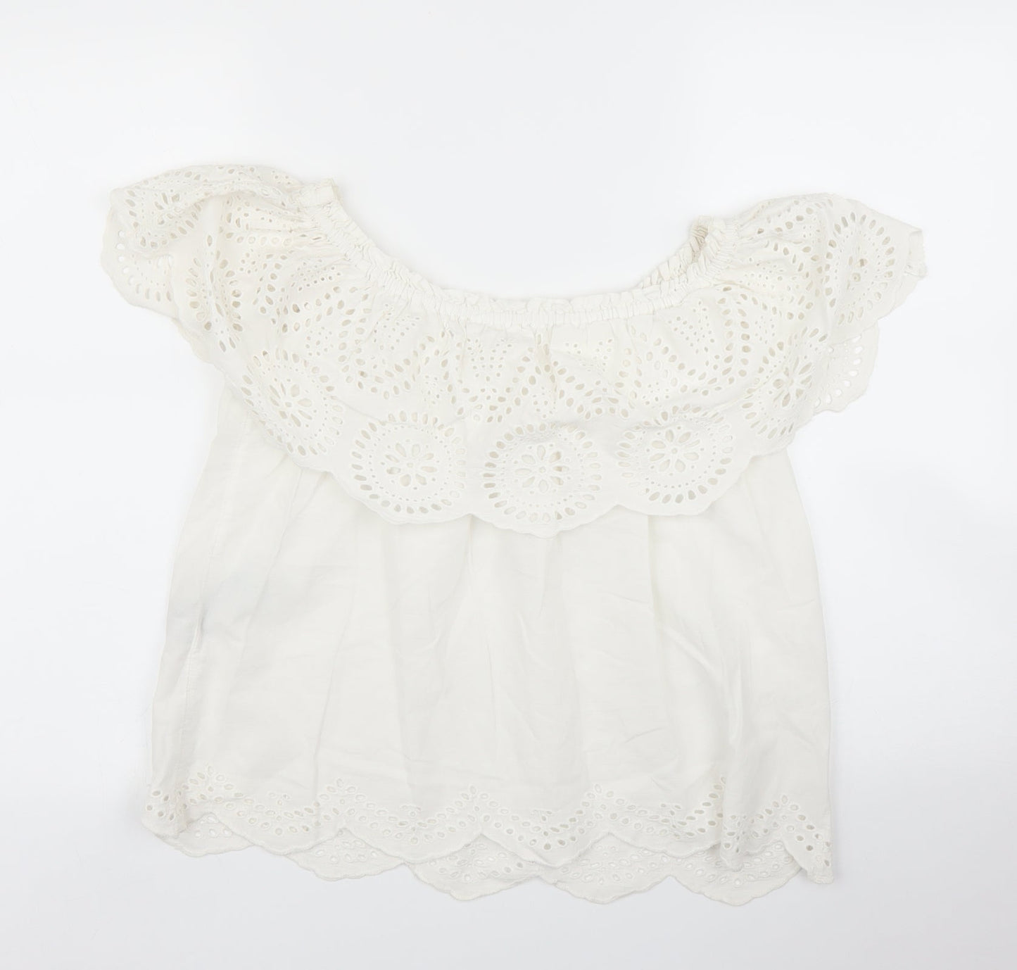 Oysho Womens White   Basic Blouse Size S
