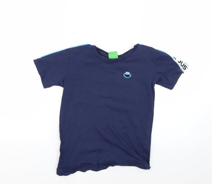 Preloved Hype Boys Blue   Basic T-Shirt Size 9-10 Years  - sesame street - Front
