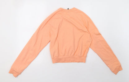 Preloved H&M Womens Orange   Pullover Sweatshirt Size XS - Back