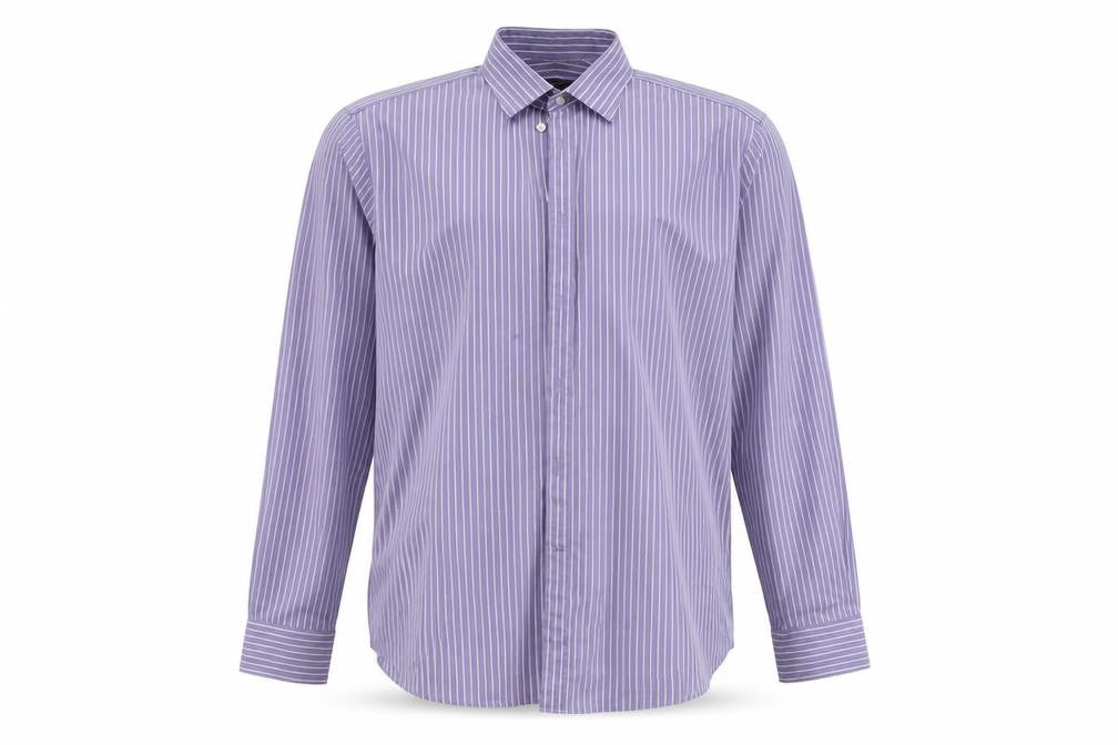 Debenhams Mens Purple Striped   Button-Up Size 18