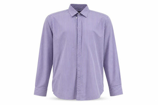 Debenhams Mens Purple Striped   Button-Up Size 18