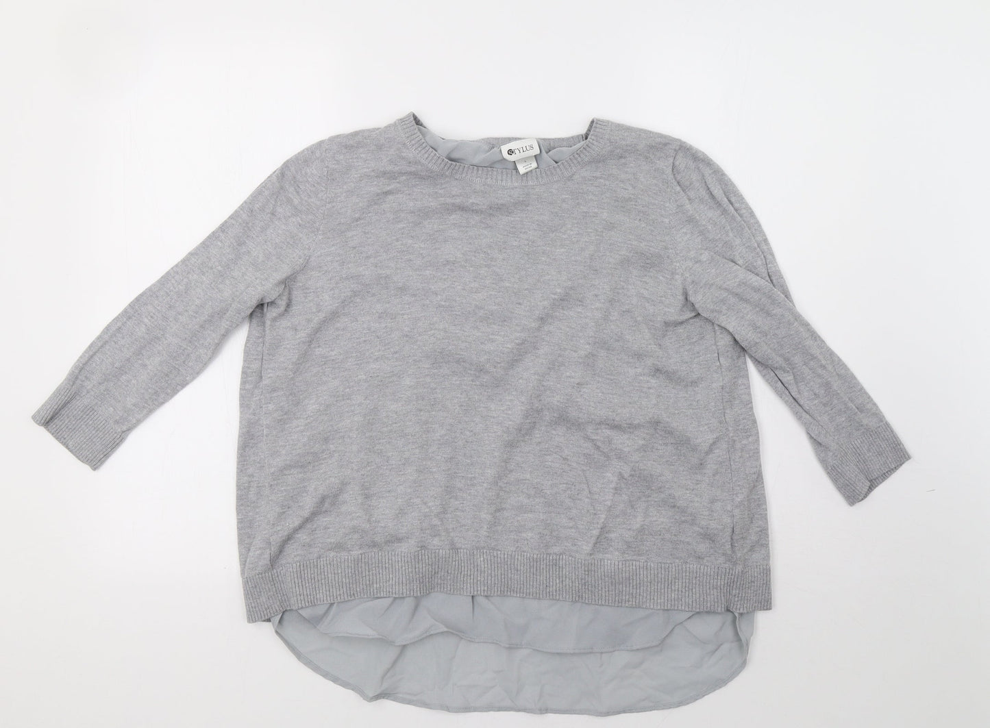 Stylus Womens Grey   Pullover Sweatshirt Size L