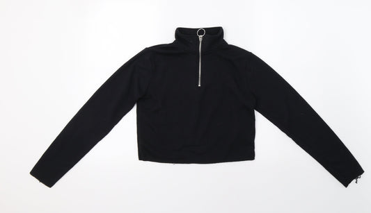 Topshop Womens Black   Pullover Sweatshirt Size 6