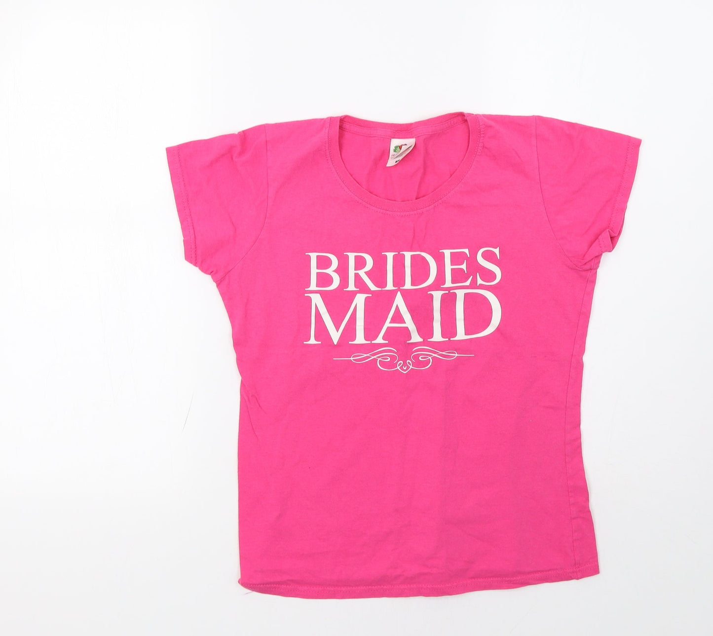 Fruit of the Loom Womens Pink   Basic T-Shirt Size S  - bridesmaids