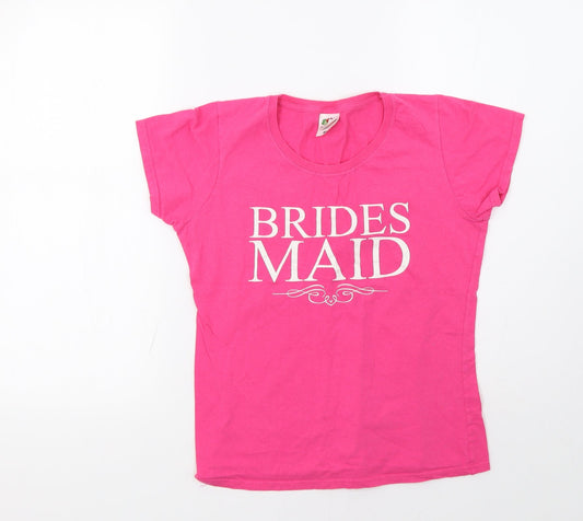 Fruit of the Loom Womens Pink   Basic T-Shirt Size S  - bridesmaids