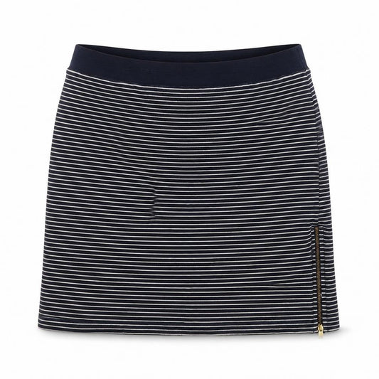 Warehouse Womens Blue Striped Rayon A-Line Skirt Size 14
