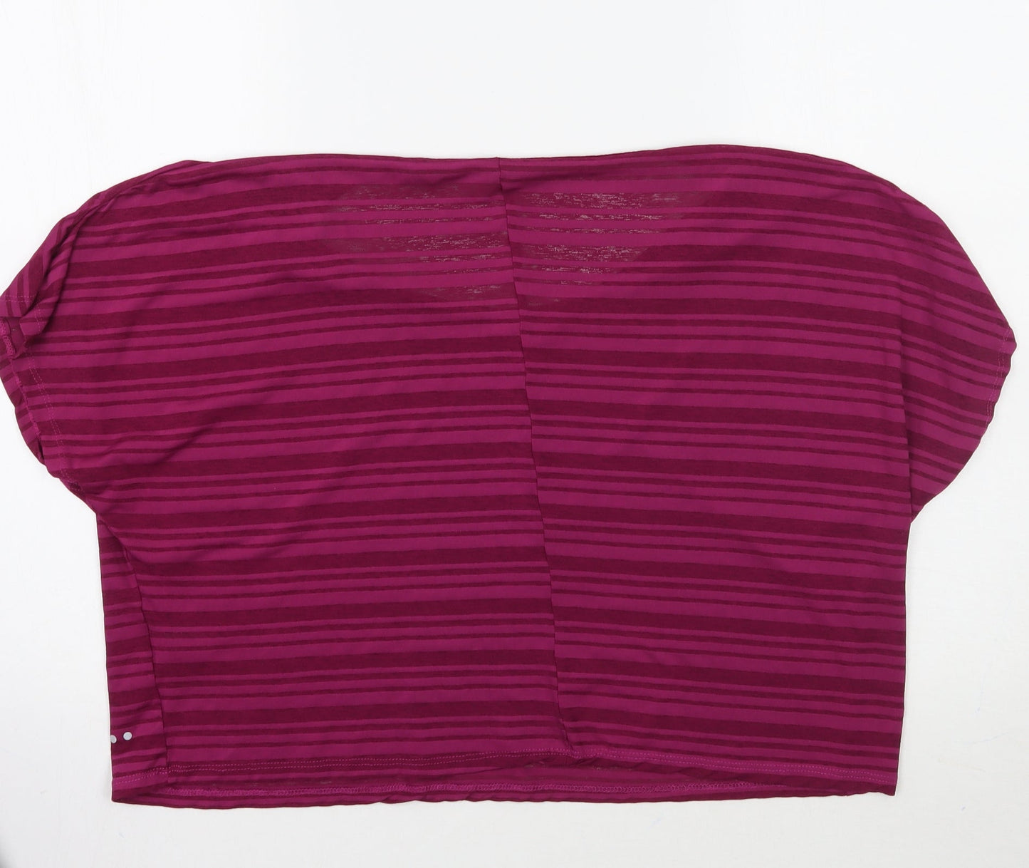 Matalan Womens Purple Striped  Basic T-Shirt Size M