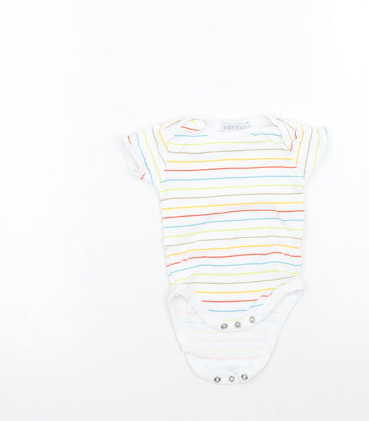 kris x kids Baby White Striped  Babygrow One-Piece Size 3-6 Months