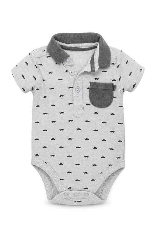 George Baby Grey Geometric  Babygrow One-Piece Size 3-6 Months