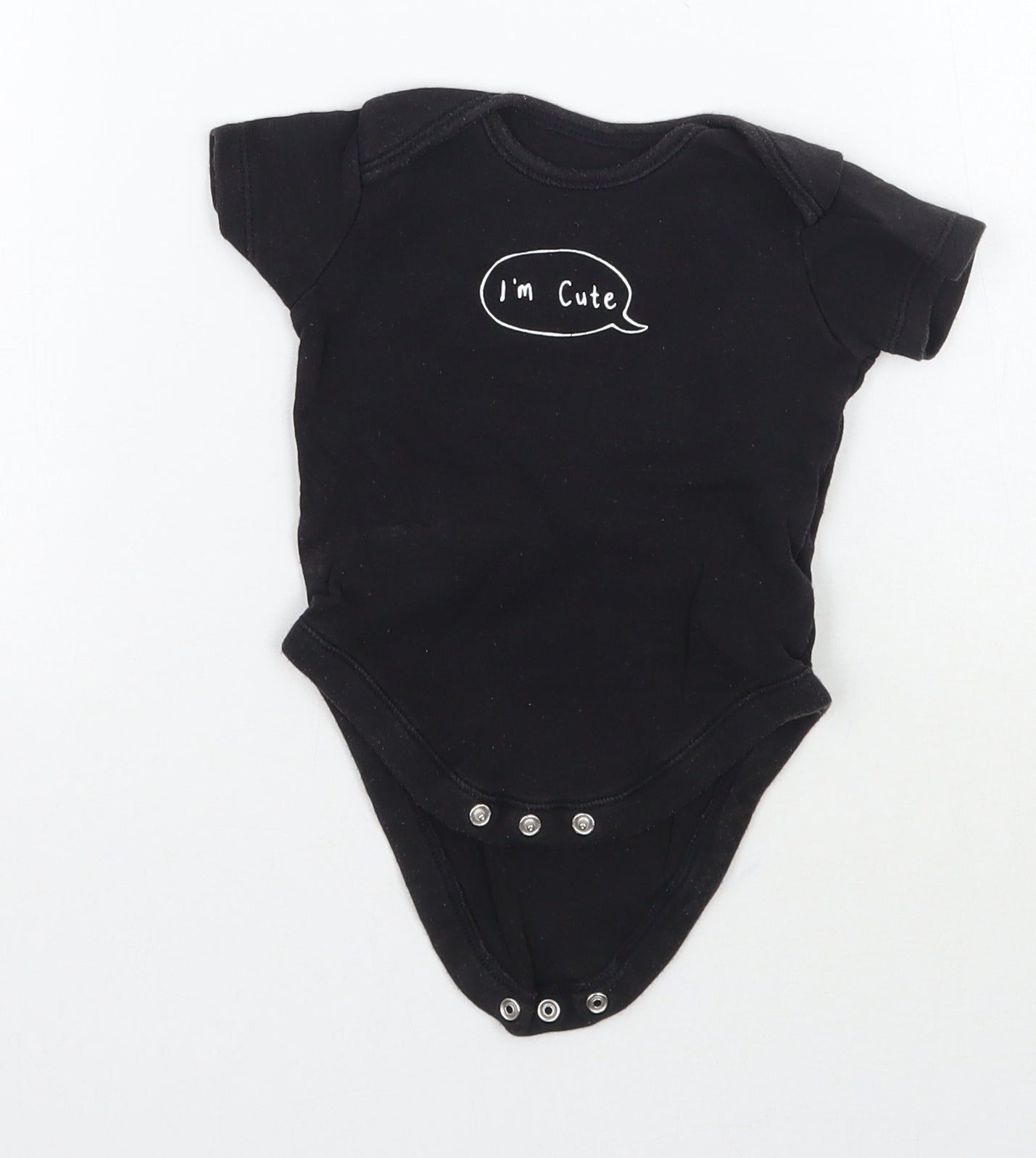 George Baby Black   Babygrow One-Piece Size 6-9 Months