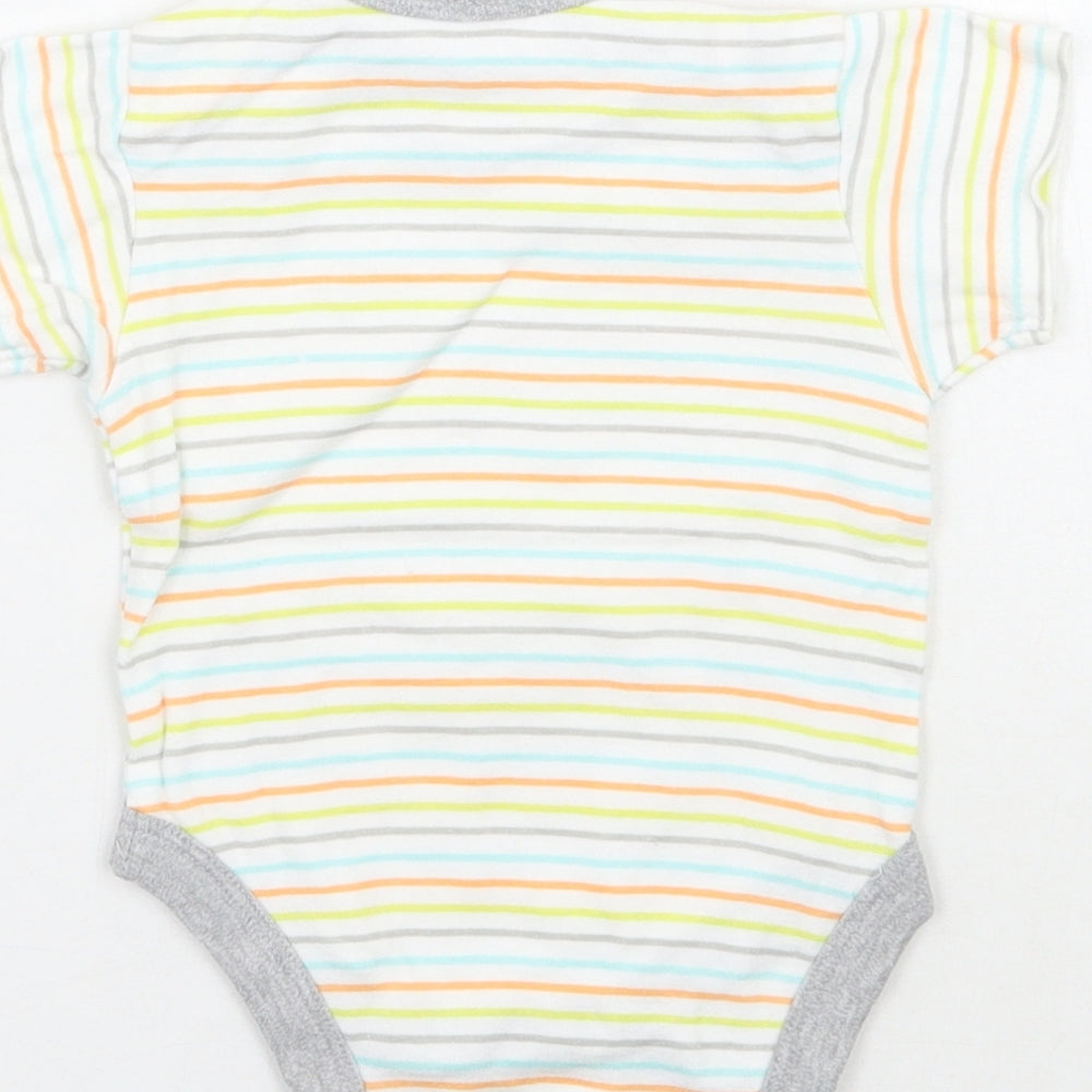 Preworn Baby White Striped  Babygrow One-Piece Size 3-6 Months