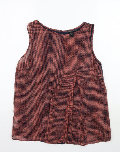 Mango Womens Pink Polka Dot  Basic Tank Size L