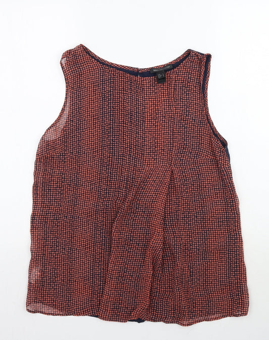 MNG Womens Pink Polka Dot  Basic Tank Size L